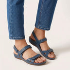 Orthopedic Flat Ankle Strap Sandals for Women – Adjustable Support & Comfort