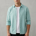 Oliver Regular Fit Button-Up Shirt | Collared Long Sleeve Button Front Shirt