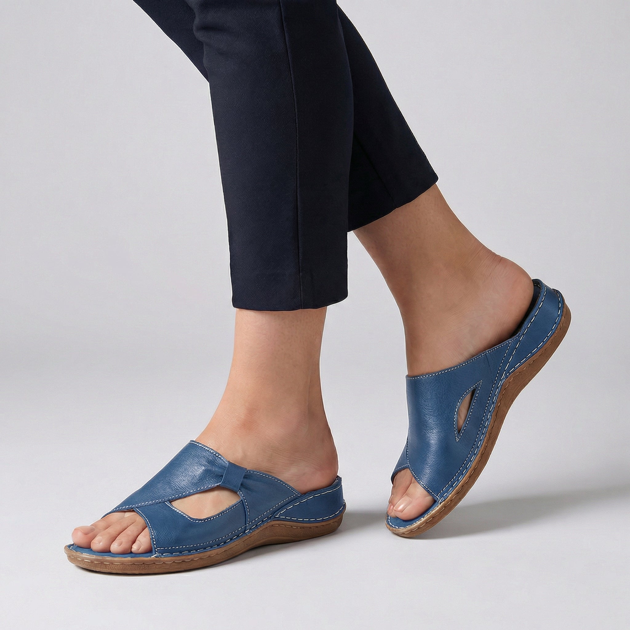 Orthopedic Open-Toe Slide Sandals for Women – Supportive & Comfortable Design