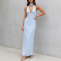 Bodycon Halter Neck Maxi Dress for Women – Elegant & Flattering Design