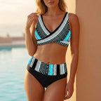 Sienna Form-Fitting Cropped Bikini Top | Wrap Front V-Neck Bikini Top