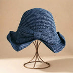 Isla Relaxed Fit Bucket Sun Hat | Wide Brim Bow Detail Sun Hat