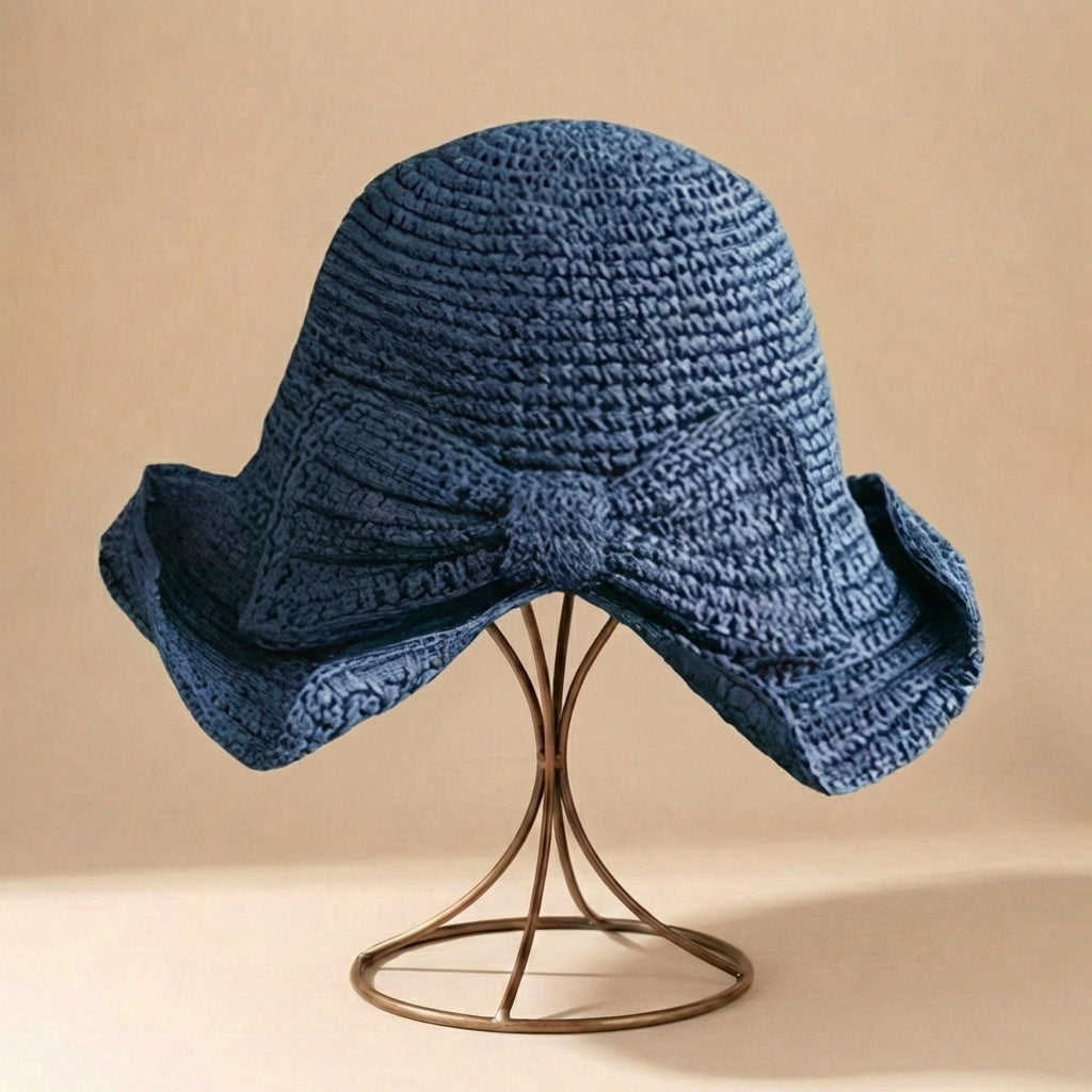 Isla Relaxed Fit Bucket Sun Hat | Wide Brim Bow Detail Sun Hat