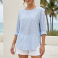 Relaxed Fit Striped Blouse for Women – Casual Comfort & Style