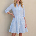 Relaxed Fit Striped Collared Shirt Dress for Women – Casual Comfortable Style