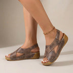 Orthopedic Criss-Cross Slingback Wedge Sandals for Women – Supportive & Stylish Comfort