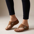 Daisy Orthopedic Wedge Sandals | Floral Embroidered Wedge Sandals