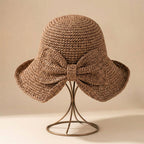 Isla Relaxed Fit Bucket Sun Hat | Wide Brim Bow Detail Sun Hat