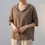 Relaxed Fit Collared Blouse for Women – Casual Stylish Comfort