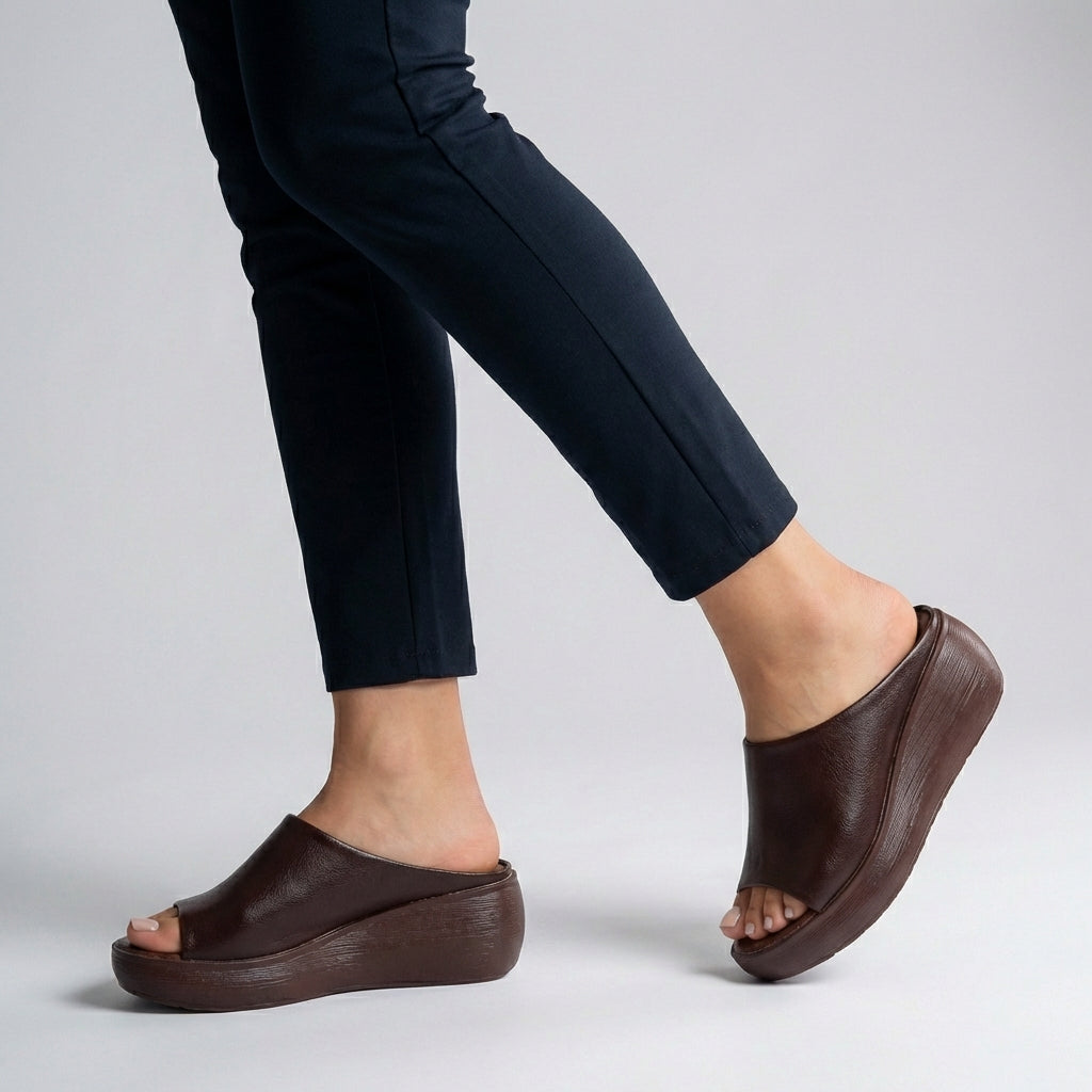 Rosie Orthopedic Platform Slide Sandals | Slip-On Open-Toe Sandals