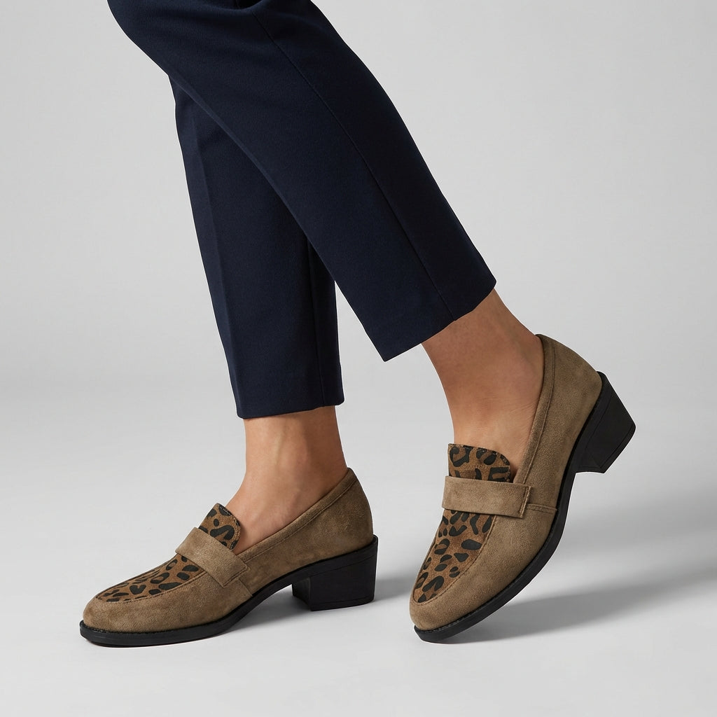 Isla Low-Top Loafers | Leopard Print Slip-On Loafers