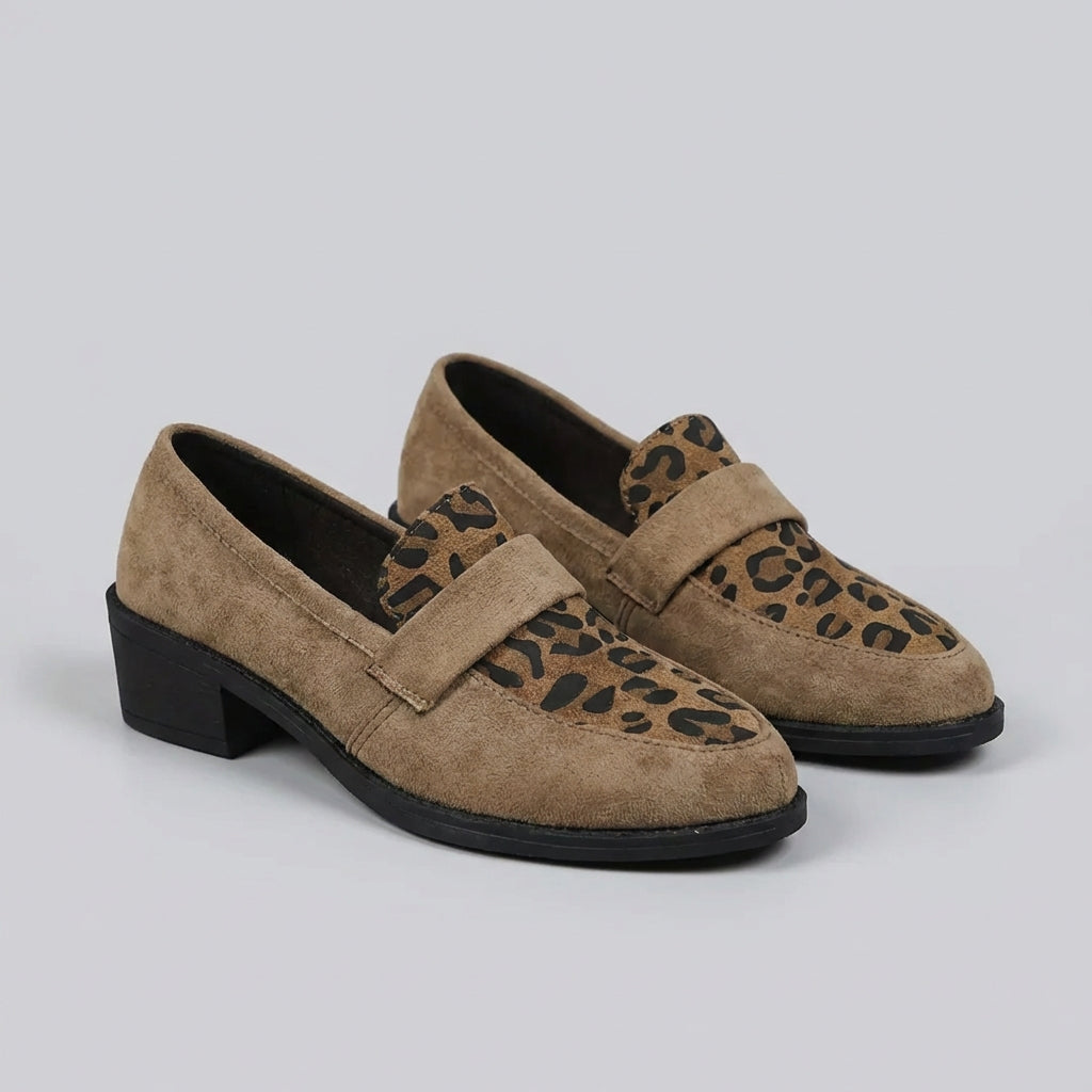 Isla Low-Top Loafers | Leopard Print Slip-On Loafers