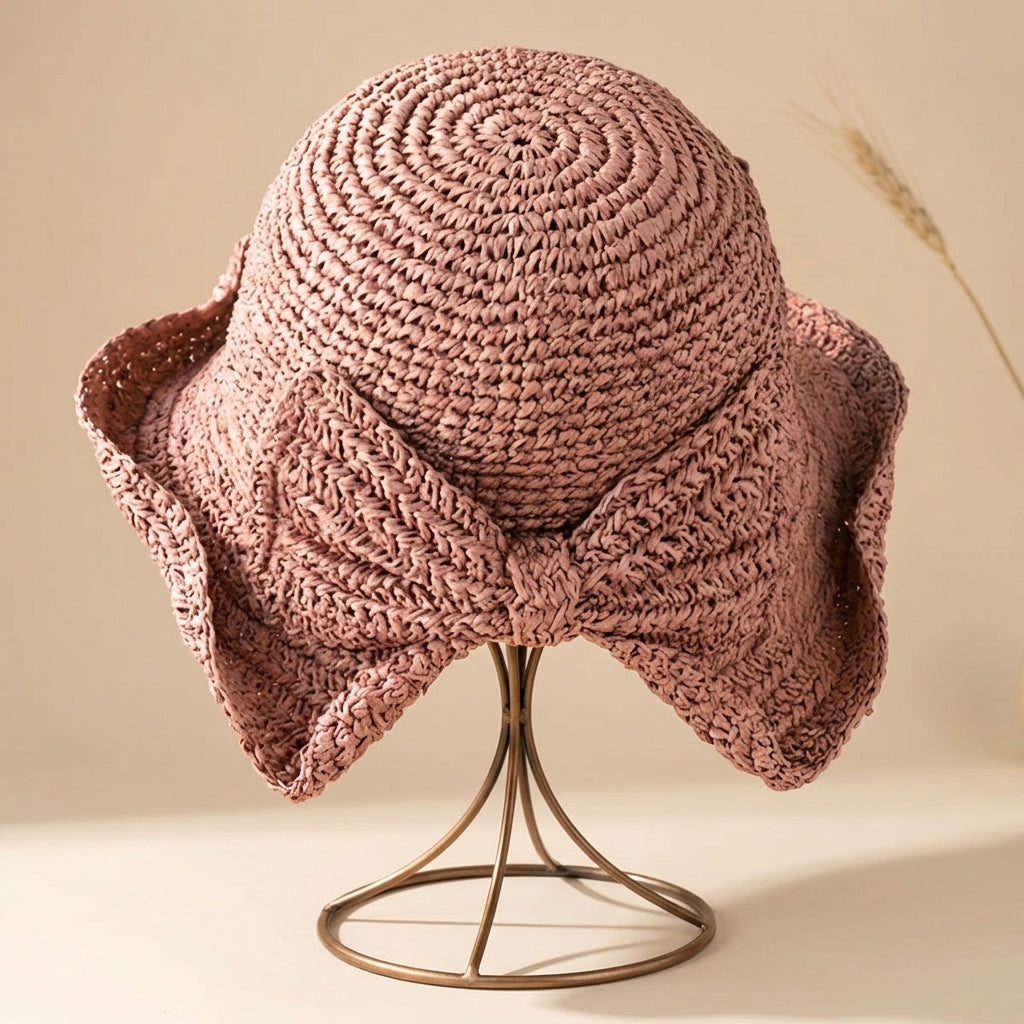 Isla Relaxed Fit Bucket Sun Hat | Wide Brim Bow Detail Sun Hat