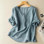 Relaxed Fit Embroidered Blouse for Women – Casual Stylish Comfort