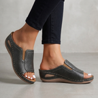 Orthopedic Wedge Open-Toe Slide Sandals for Women – Ergonomic Comfort & Support