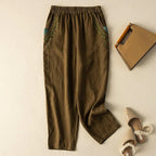 Relaxed Fit Embroidered Harem Pants for Women – Comfortable Casual Style
