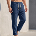 Oliver Relaxed Fit Drawstring Pants | Solid Cuffed Ankle-Length Pants