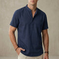 Relaxed Fit Henley Shirt for Men – Casual Comfort & Breathability