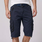 Relaxed Fit Belted Cargo Shorts for Men – Casual Comfort & Function
