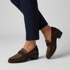 Isla Low-Top Loafers | Leopard Print Slip-On Loafers