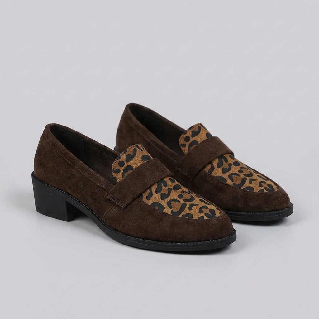 Isla Low-Top Loafers | Leopard Print Slip-On Loafers
