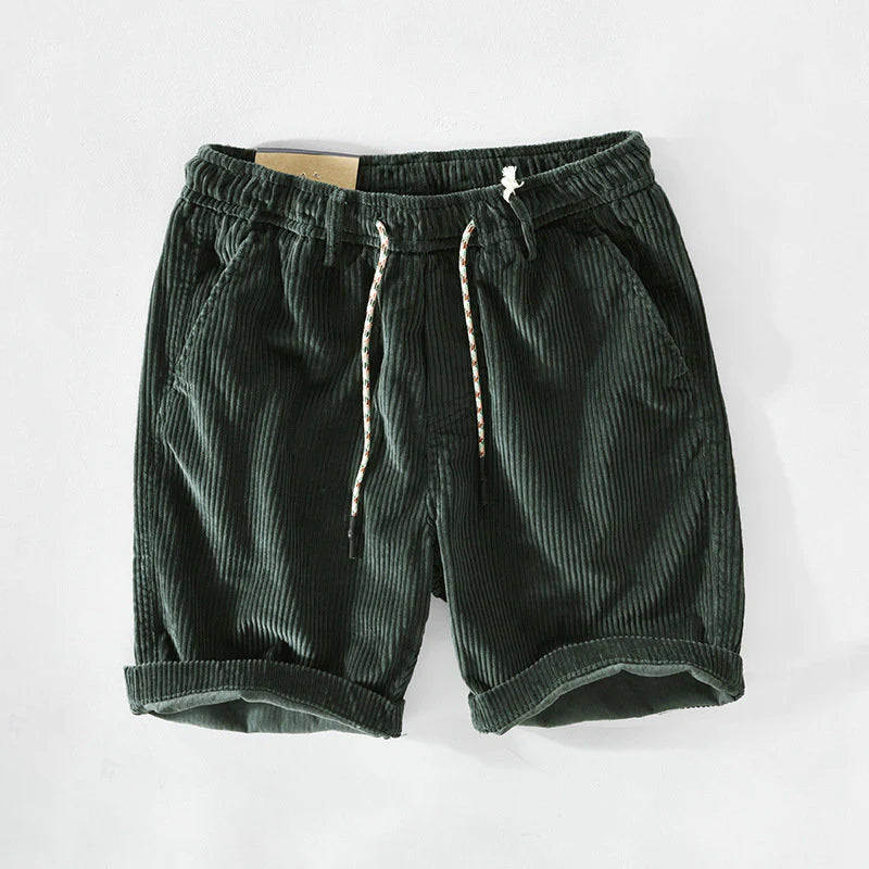 Relaxed Fit Drawstring Waist Corduroy Shorts for Men – Comfortable Casual Style