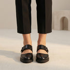 Orthopedic Round Toe Mary Jane Flats for Women – Supportive & Comfortable Footwear