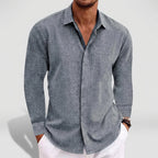 Relaxed Fit Button-Up Shirt for Men – Casual Comfort & Breathability