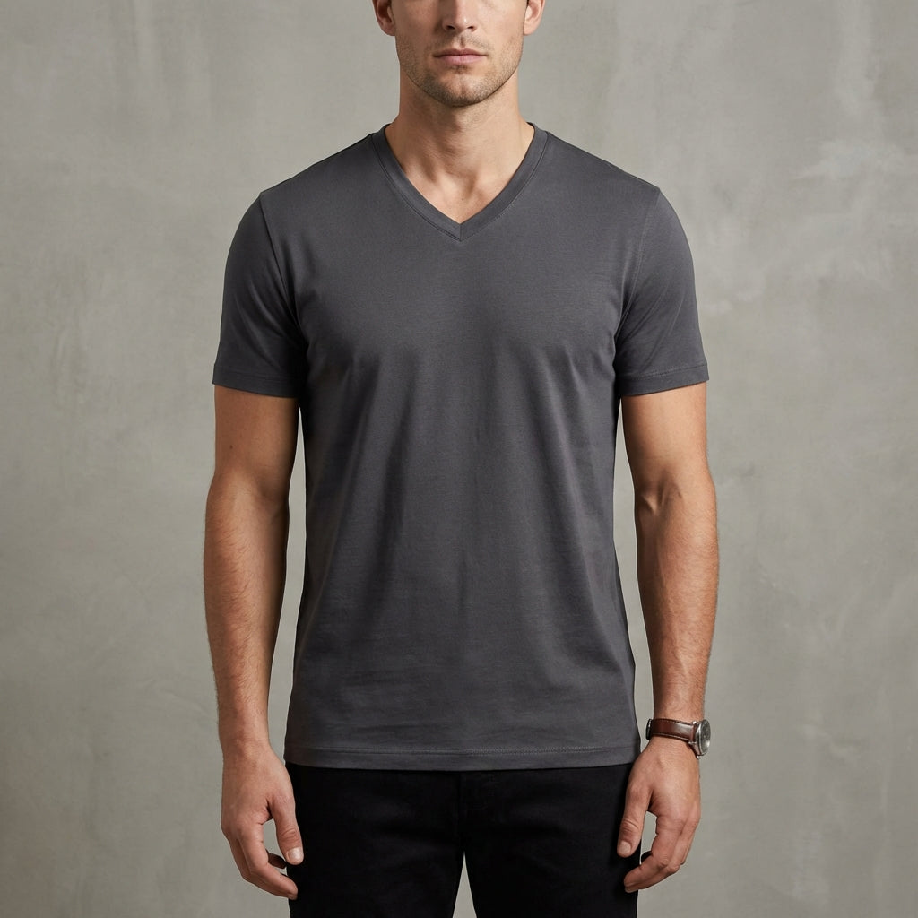 Slim Fit V-Neck T-Shirt for Men – Casual Comfort & Style