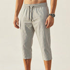 Oscar Relaxed Fit Cropped Pants | Drawstring Waist Side Pockets Cropped Pants