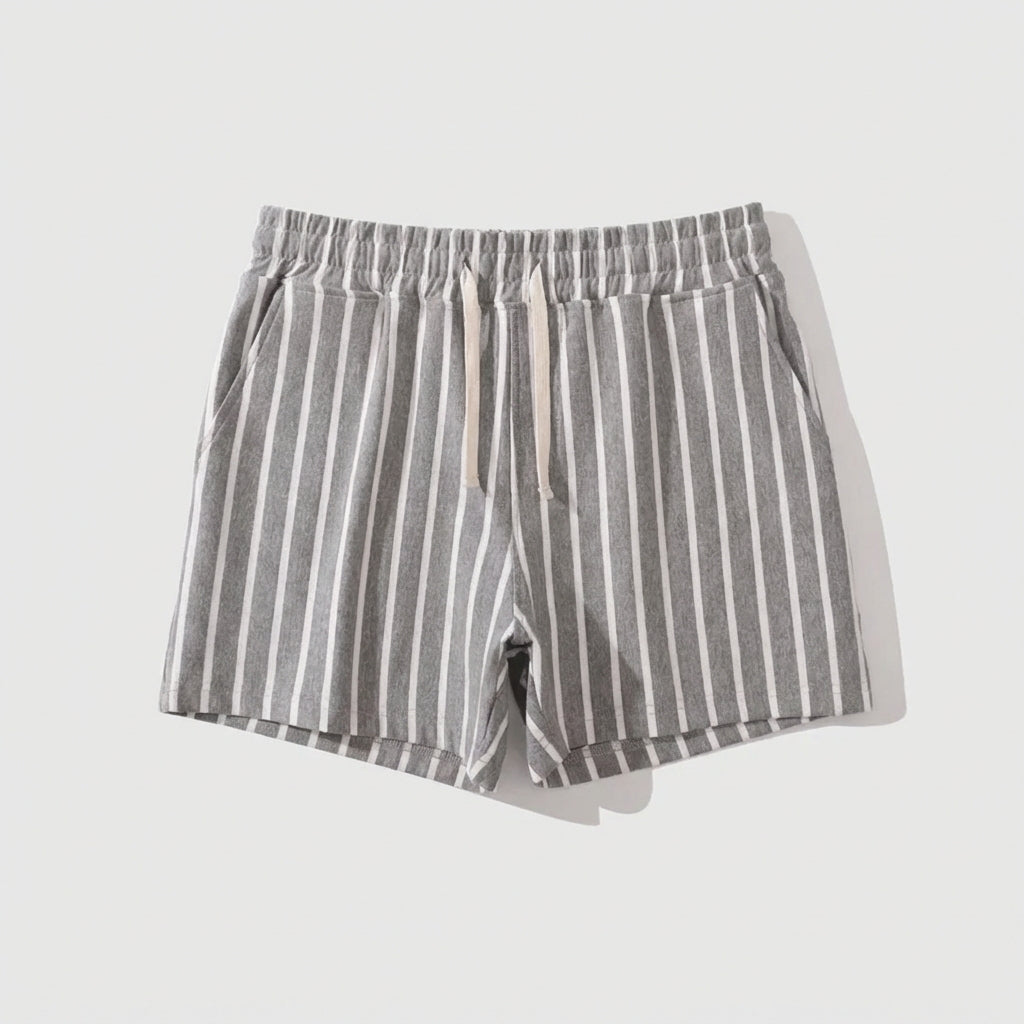 Relaxed Fit Striped Drawstring Shorts for Men – Casual Comfort & Ease