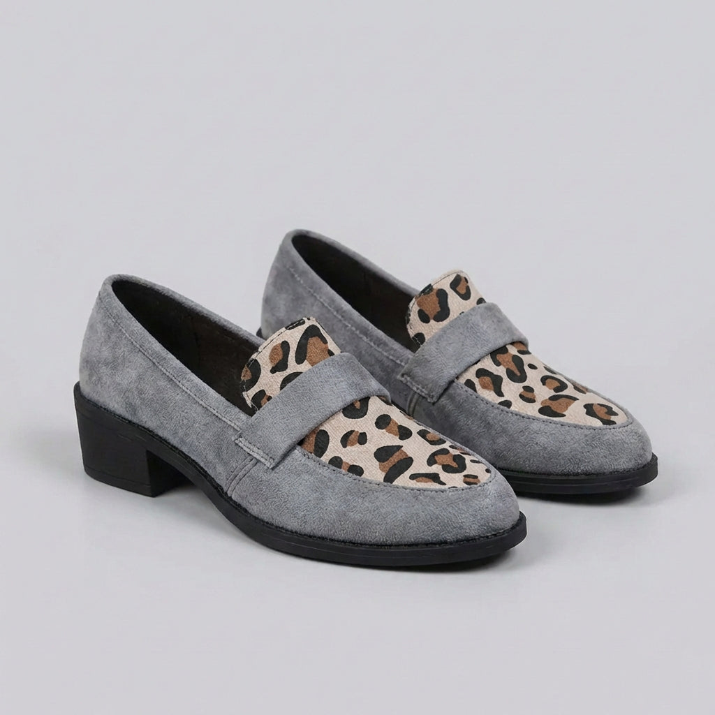 Isla Low-Top Loafers | Leopard Print Slip-On Loafers