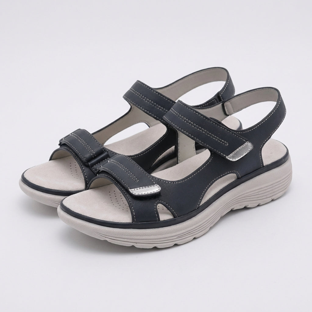 Sienna Orthopedic Comfort Fit Sandal | Chunky Sole Adjustable Straps Sandal