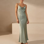 Sienna Slim Fit Maxi Dress | Cowl Neck Sleeveless Dress