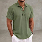 Relaxed Fit Collared Polo Shirt for Men – Casual Comfort & Style