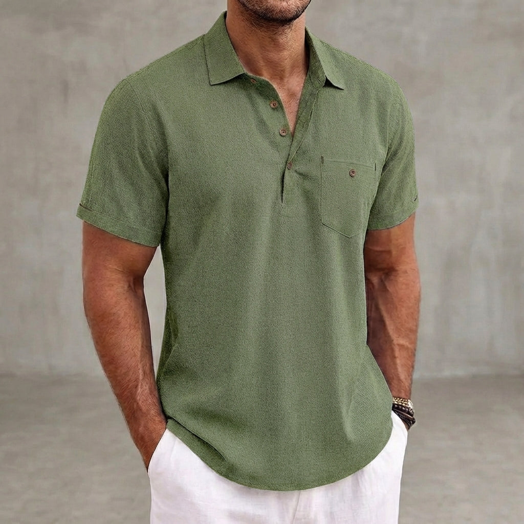 Relaxed Fit Collared Polo Shirt for Men – Casual Comfort & Style