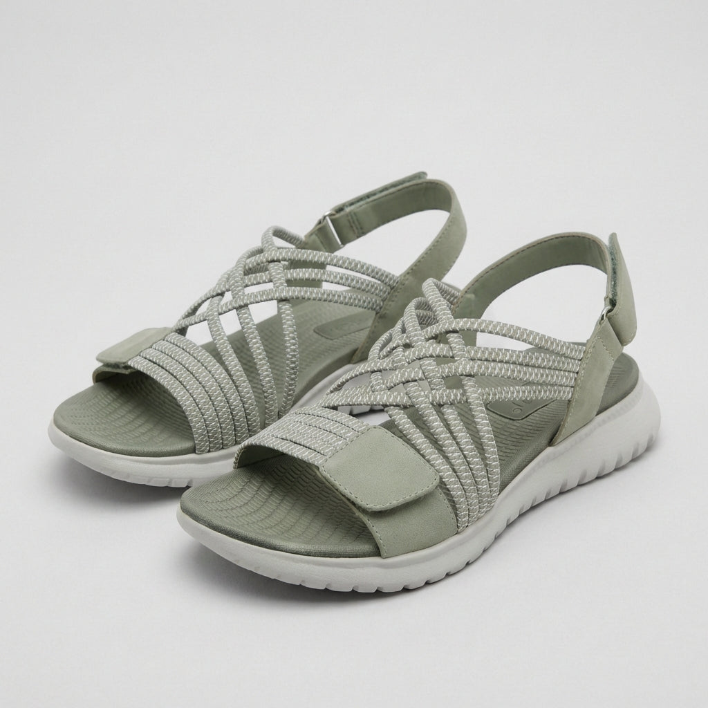 Rosie Orthopedic Comfort Fit Sandals | Criss-Cross Straps Open Toe Sandals