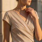 Sienna Wrap Blouse | V-Neck Draped Blouse