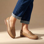 Isabella Toe Penny Loafers | Solid Loafers
