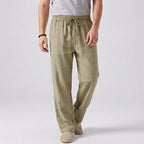 Oliver Relaxed Fit Trousers | Solid Elastic Waist Trousers