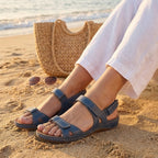 Orthopedic Flat Ankle Strap Sandals for Women – Adjustable Support & Comfort
