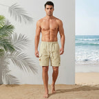 Relaxed Fit Knee-Length Cargo Shorts for Men – Comfortable Casual Wear
