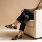 Almond Toe Animal Print Slip-On Loafers for Women – Stylish & Comfortable