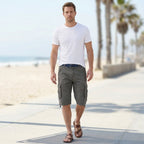 Relaxed Fit Belted Cargo Shorts for Men – Casual Comfort & Function