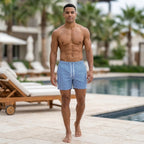 Striped Drawstring Waist Athletic Shorts for Men – Quick-Drying Active Comfort