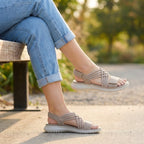 Orthopedic Criss-Cross Strappy Sandals for Women – Supportive & Adjustable Comfort