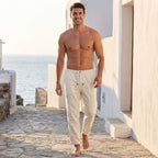 Oliver Relaxed Fit Drawstring Pants | Solid Cuffed Ankle-Length Pants