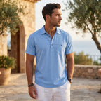 Relaxed Fit Collared Polo Shirt for Men – Casual Comfort & Style