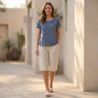 Relaxed Fit Bermuda Shorts for Women – Casual Comfort & Practicality