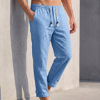 Oliver Relaxed Fit Drawstring Pants | Solid Cuffed Ankle-Length Pants